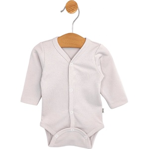 Rainy Бебешко боди с дълъг ръкав Rainy - Нежно екрю, 56 cm, 1-2 м (615436) - baby
