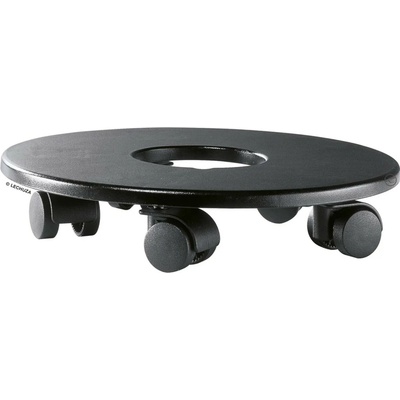Lechuza Podstavec pod kvetináč s kolieskami Classico 43, čierna, pr. 26 cm