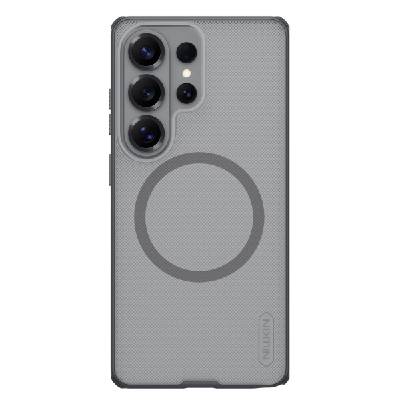 Хибриден удароустойчив кейс с MagSafe за Samsung Galaxy S26 Ultra - Nillkin Super Frosted Shield Pro Magnetic Case (прозрачен-черен) (57983129431)