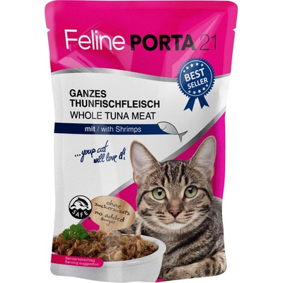 Feline Porta 21 Tuniak a krevety 6 x 100 g