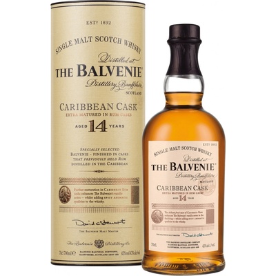 The Balvenie Caribbean Cask 14y 43% 0,7 l (tuba)