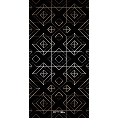 Nayavita Funkční sportovní ručník Black Lines 100 x 50 cm
