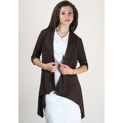 Rumena Асиметрична жилетка с джобчета, декорирани с дантела rumena