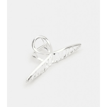 Stříbrný kovový skřipec na vlasy