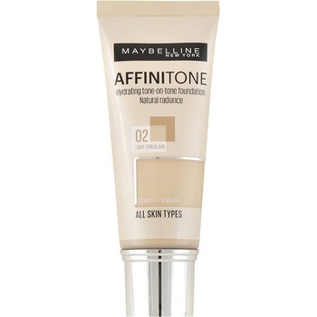 Maybelline Zjednocujúci make-up s HD pigmenty Affinitone Hydrating Tone-One-Tone Foundation 02 Light Porcelain 30 ml