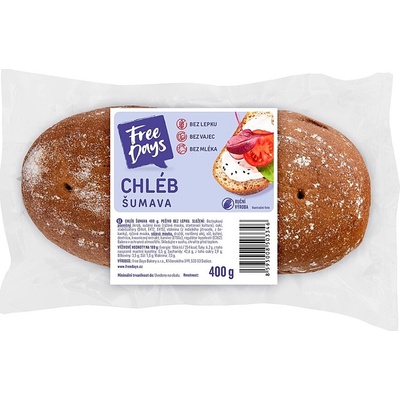 FREE DAYS Bezlepkový chlieb Šumava 400 g