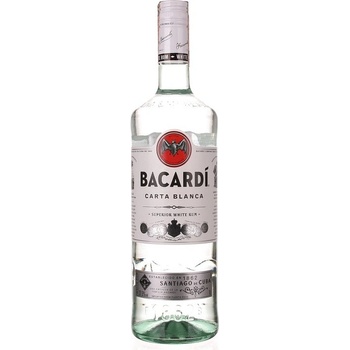 Bacardi Carta Blanca 37,5% 1 l (čistá fľaša)