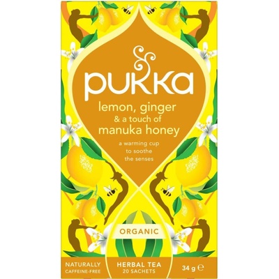 Pukka BIO Lemon Ginger Mankuka Honey porcovaný čaj 20 x 1,7 g