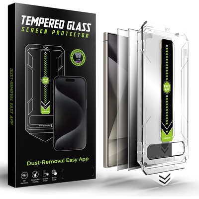 Techsuit Протектор екран - Samsung Galaxy S24 Ultra - Privacy - [Съвместим с пръстовия отпечатък] TitanGlass CrystalHD (2 броя)
