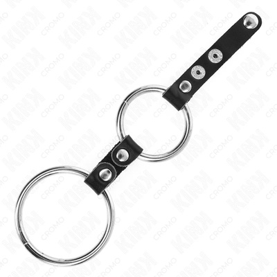 Два метални пенис пръстена, свързани - Double Metal Penis Ring 4 (D-241271)