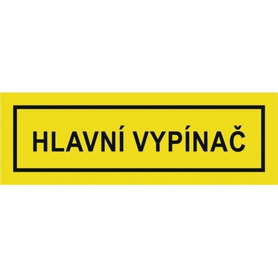 CUPRO Tabulka"HLAVNÍ VYPÍNAČ" malá(2,5x7,5) samolepící BT10