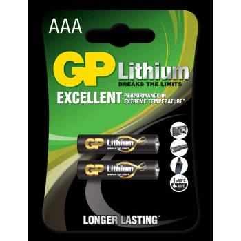 GP Batteries Литиева батерия gp cr03 aaa 1, 5v 2бр. в блистер (gp-bl-24lf-u2)