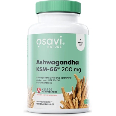 Osavi Ashwagandha KSM-66 200 mg 120 rastlinných kapsúl