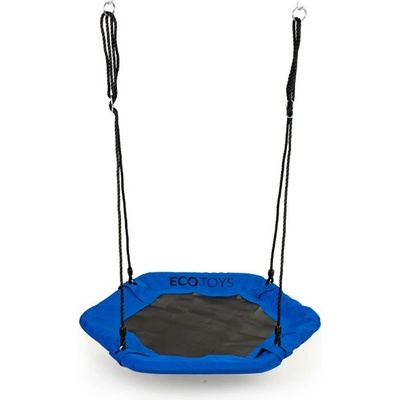EcoToys Šestihranná houpačka Čapí hnízdo modrá 92 cm