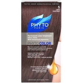 Phyto Color barva na vlasy 5 Light Chestnut 4 ks