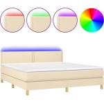  Боксспринг легло с Матрак + Топ матрак и LED, кремаво, 160x200 см, плат - elemento - 1 009,99 лв