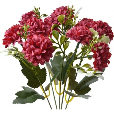 Dekorácia umelá kvetina s červenými kvetmi - 15*8*30 cm - Clayre & Eef