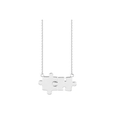 Basics Strieborný náhrdelník puzzle N4779
