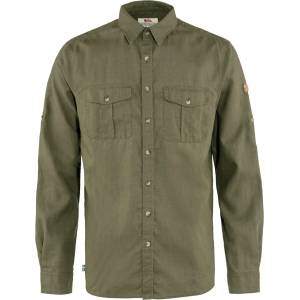 Fjällräven Мъжка риза с копчета Fjällräven Övik Travel Shirt L/S Shirt - Green (033-1656-0212)