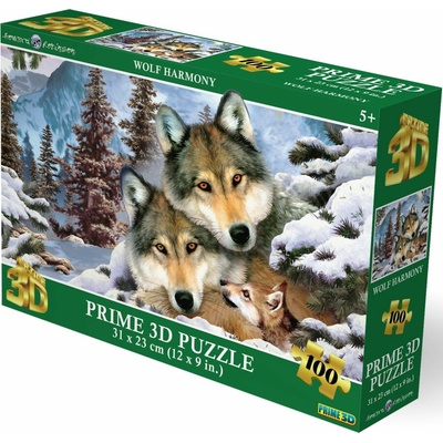 PRIME 3D puzzle Vlčie súznenie 100ks