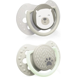 LOVI Силиконова залъгалка Lovi Mini - Buddy bear, 0-2 месеца, 2 броя (22/862) - baby