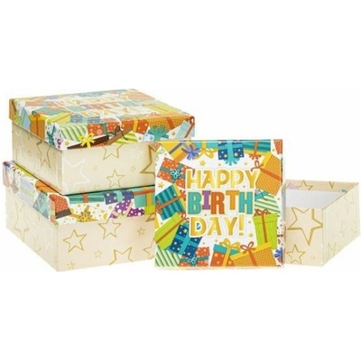 Dárková krabička happy birthday střední