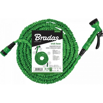 Bradas Flexibilní 5-15m s postřikovačem zelená TRICK HOSE BR-WTH0515GR-T-L