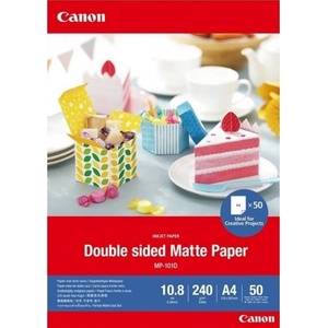 Canon Matte Photo Paper MP-101D 4076C005, 240 g/m2, A4, 50 бр. , матова, мастиленоструйна, бяла, фотохартия (4076C005)