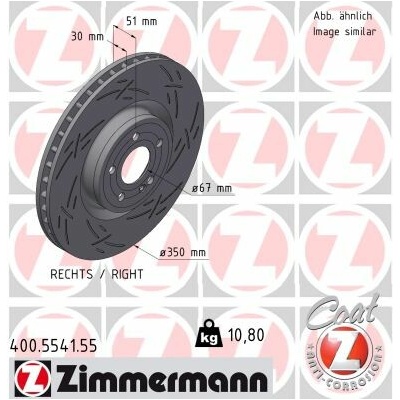 Brzdový kotúč ZIMMERMANN 400.5541.55 (400554155)