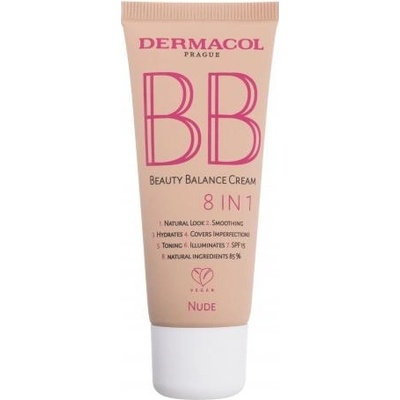 Dermacol BB Beauty Balance Cream 8 IN 1 SPF15 ochranný a skrášľujúci bb krém 2 Nude 30 ml