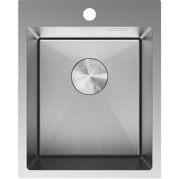 Mexen Solix кухненска мивка от неръждаема стомана с 1 отделение 400 x 500 мм, inox HC - 6406401000-01HC (6406401000-01HC)