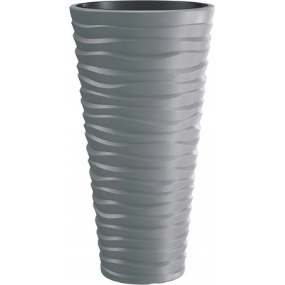 Prosperplast Květináč plast šedý 34,9 x 35 x 61,9 cm