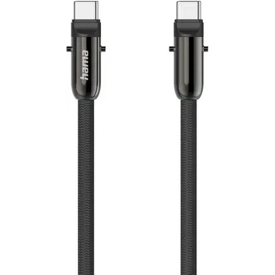 Hama Кабел за зареждане, USB-C, 2 в 1 с връзка за телефон, 1.2 m, черен (HAMA-201751)