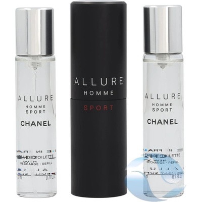 Chanel Allure Homme Sport toaletná voda pánska 3 x 20 ml plniteľný flakón