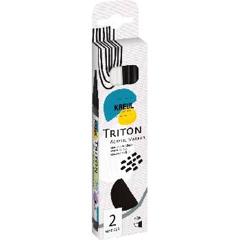 Kreul Triton Комплект маркери за текстил 1 - 4 mm White & Black 2 бр (17892)