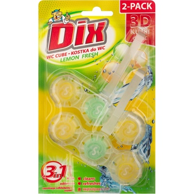 DIX 3D WC blok závesný Citrón 2-pack 2-pack 2 x 40 g