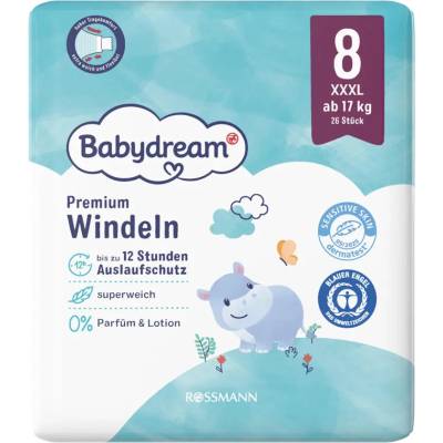 Babydream Premium 17+ kg 8 XXXL 26 ks