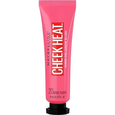 Maybelline New York Cheek Heat Gélovo Krémová lícenka 20 Rose Flash 8 ml