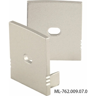 ML-762.009.07.1 Koncovka s otvorem pro ZN, stříbrná barva, 1 ks