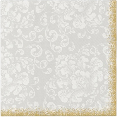 PAW AIRLAID Ubrousky L Rococo White 50ks 40x40cm