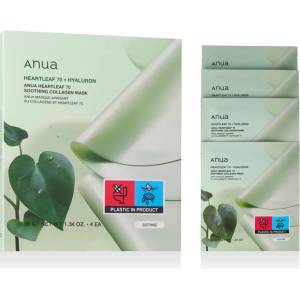 Anua Heartleaf 70+ Hyaluron Soothing Collagen Mask 4 x 38 g