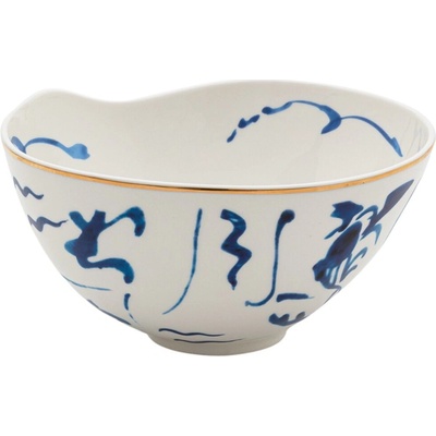 Seletti Servírovacia misa DIESEL CLASSICS ON ACID KOI biela modrá porcelán 18 cm