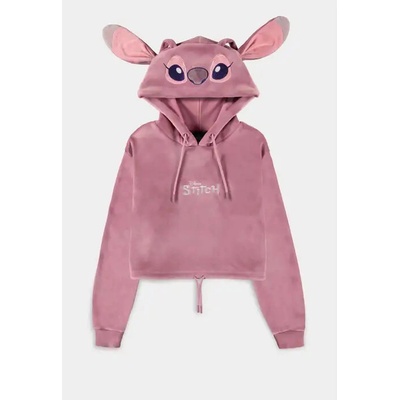 Disney's Lilo & Stitch Angel Cropped Hoodie Pink