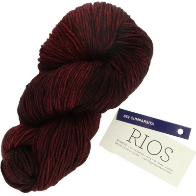 Malabrigo Rios Cumparsita 869 čierno červená