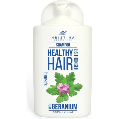 Hristina přírodní šampon pro zdravé a silné vlasy Pelargonie 200 ml