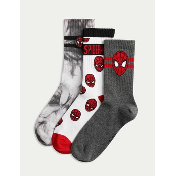 Marks & Spencer Чорапи с мотив Spider-Man, 3 чифта (6 малки - 7 големи) Marks & Spencer многоцветен Marks & Spencer | Mnogotsveten | Момчешки | 6-8+