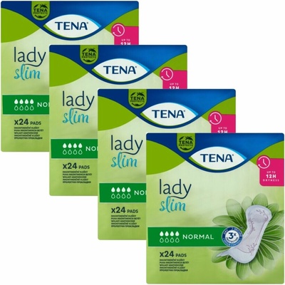TENA Lady Slim Normal mäkké inkontinenčné vložky 4 x 24 ks