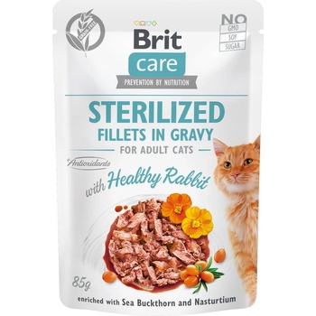 Brit Care Cat Sterilized Fillets in Gravy with Healthy Rabbit 85 g