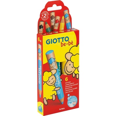 GIOTTO Be-Be silné kulaté pastelky – sada 6 barev