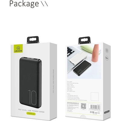 USAMS US-CD63 10000 mAh černá